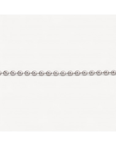 Catena A Metraggio Di Argento 925 Palline 2,5mm 1 Metro Rodiato-CATENE IN ARGENTO 925 | Worldofjewel.com