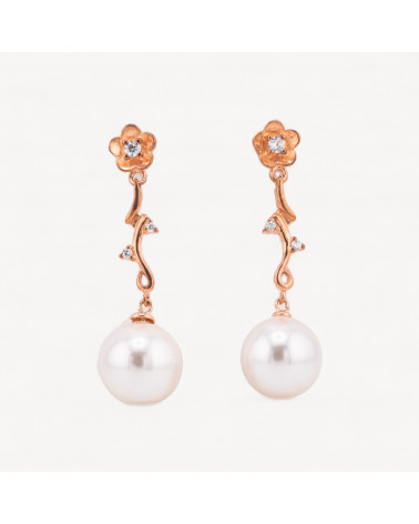 Orecchini A Perno Di Argento 925 Con Perle Di Maiorca-ORECCHINI 925 SILVER HANDMADE | Worldofjewel.com