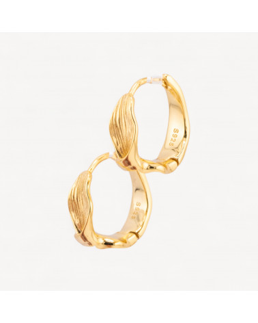 Orecchini Di Argento 925 Collezione Luna Foglia Arrotolata-MOND-KOLLEKTION | Worldofjewel.com