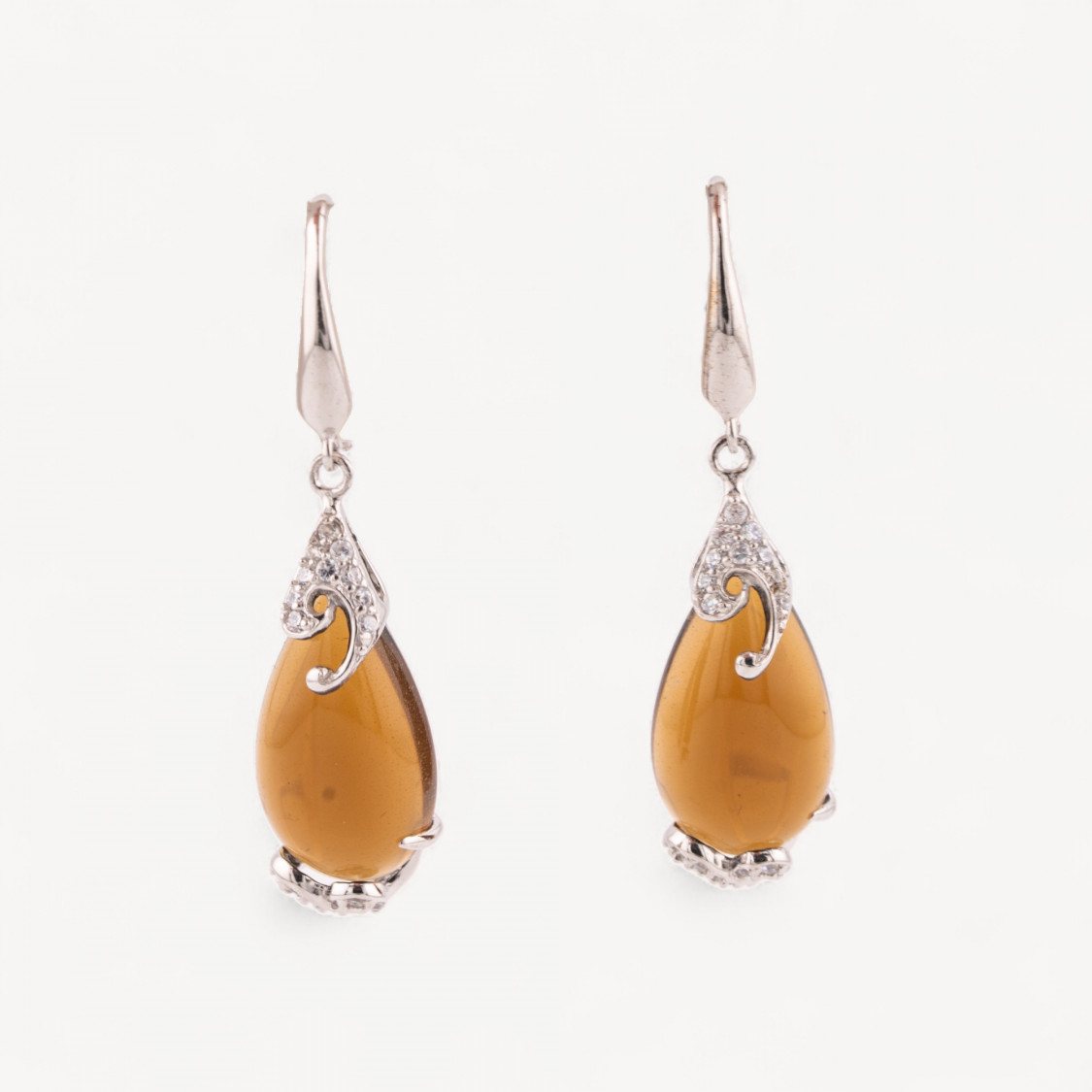 Orecchini Di Argento 925 Made in ITALY Ambra-ARGENT 925 DESIGN ITALIE | Worldofjewel.com