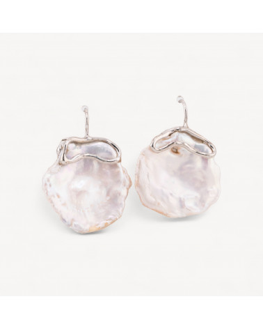 Orecchini Di Argento 925 Made in ITALY Con Perle Di Fiume Rodiato-ARGENT 925 DESIGN ITALIE | Worldofjewel.com