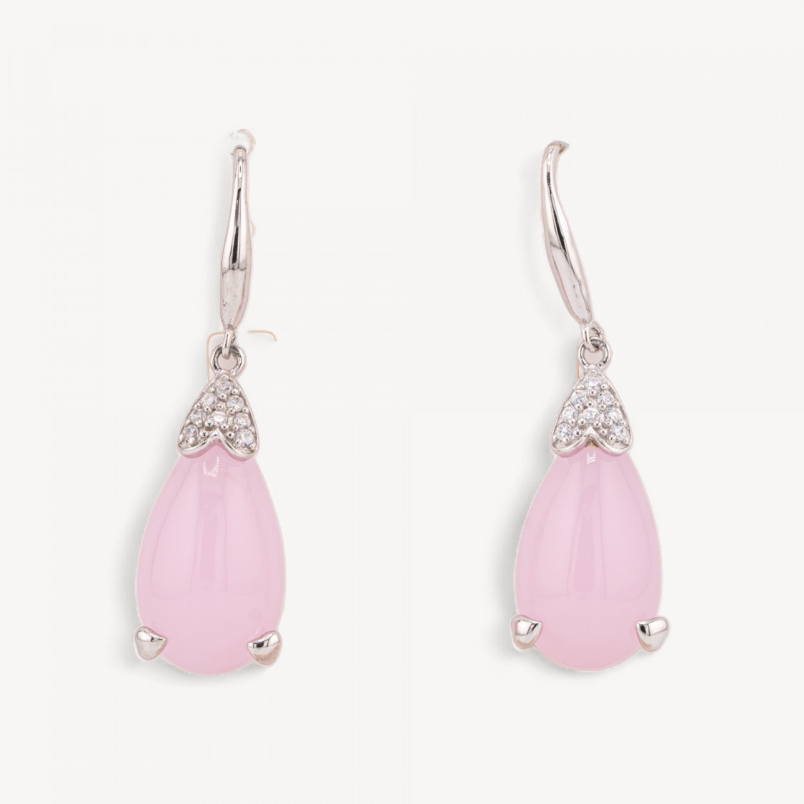 Boucles d'oreilles en argent 925 roses, fabriquées en Italie-ARGENT 925 DESIGN ITALIE | Worldofjewel.com