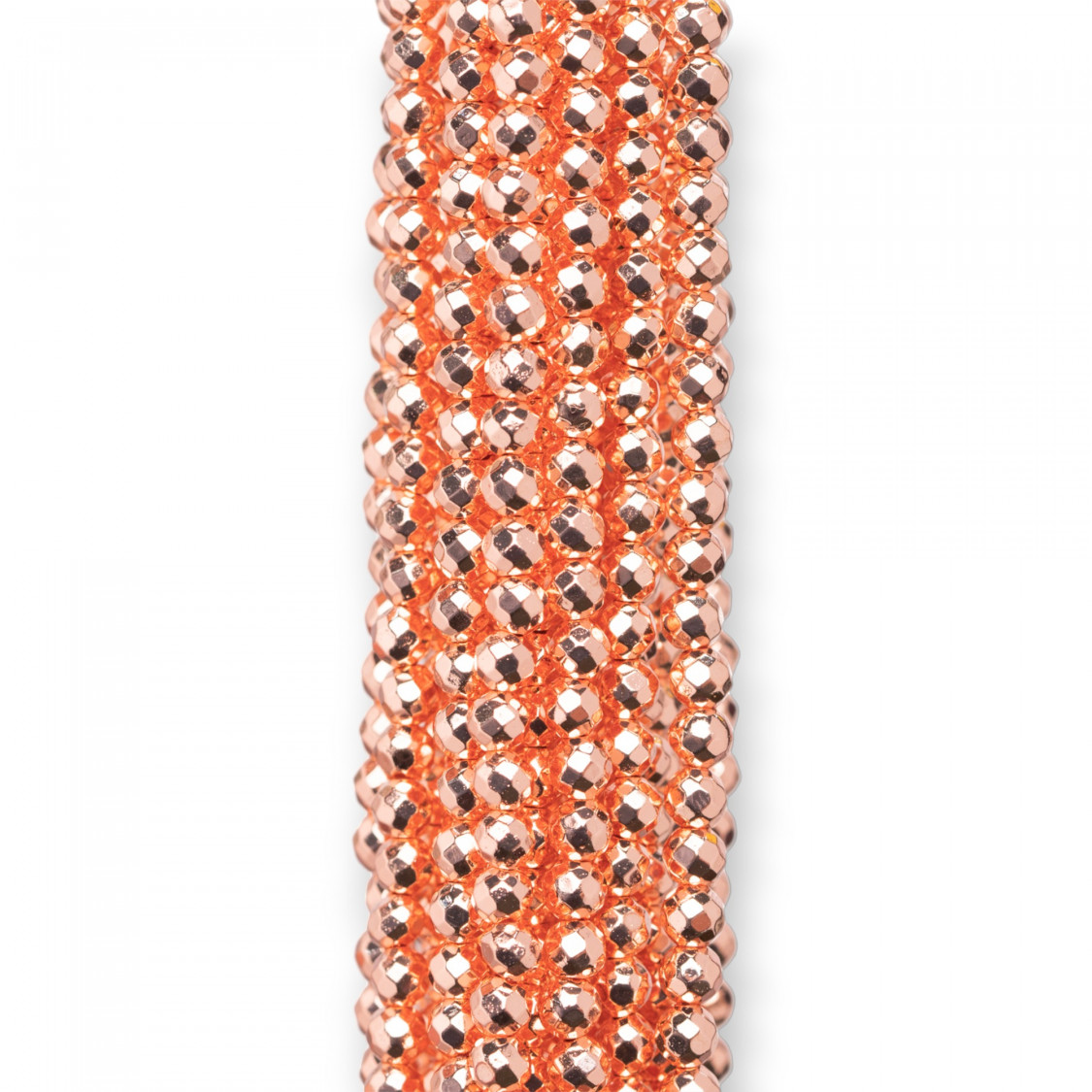 Ematite Oro Rosa Perlina Tonda Sfaccettata 2mm-ROSÉGOLD-HÄMATIT | Worldofjewel.com