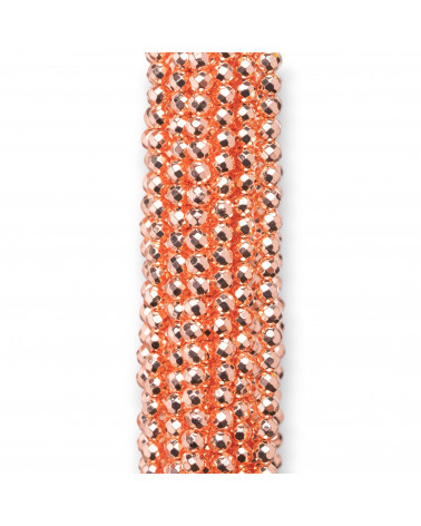Ematite Oro Rosa Perlina Tonda Sfaccettata 2mm-ROSÉGOLD-HÄMATIT | Worldofjewel.com
