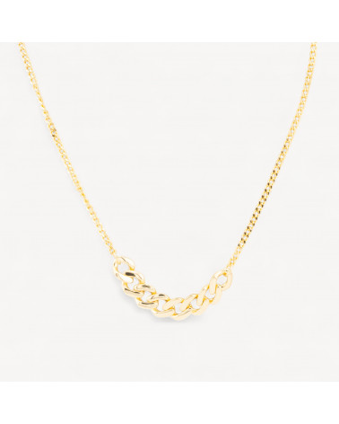 Collana In Argento 925 Con Catena Dorata-925 SILBER HALSKETTEN | Worldofjewel.com