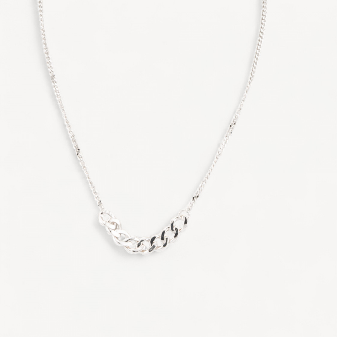 Collana In Argento 925 Con Catena Rodiata-925 SILBER HALSKETTEN | Worldofjewel.com