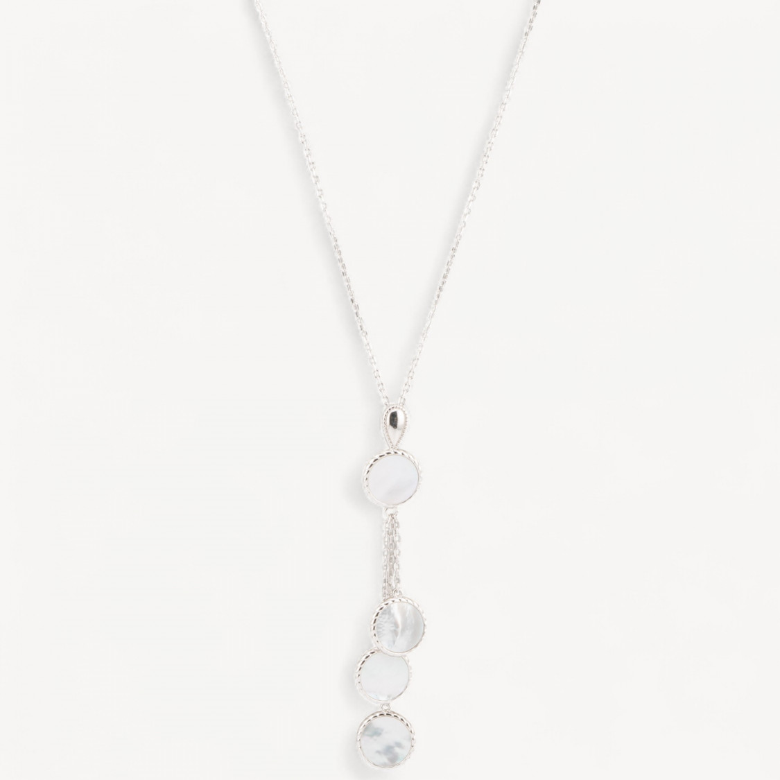 Collana In Argento 925 Con Pendenti Con Madreperla-925 SILBER HALSKETTEN | Worldofjewel.com