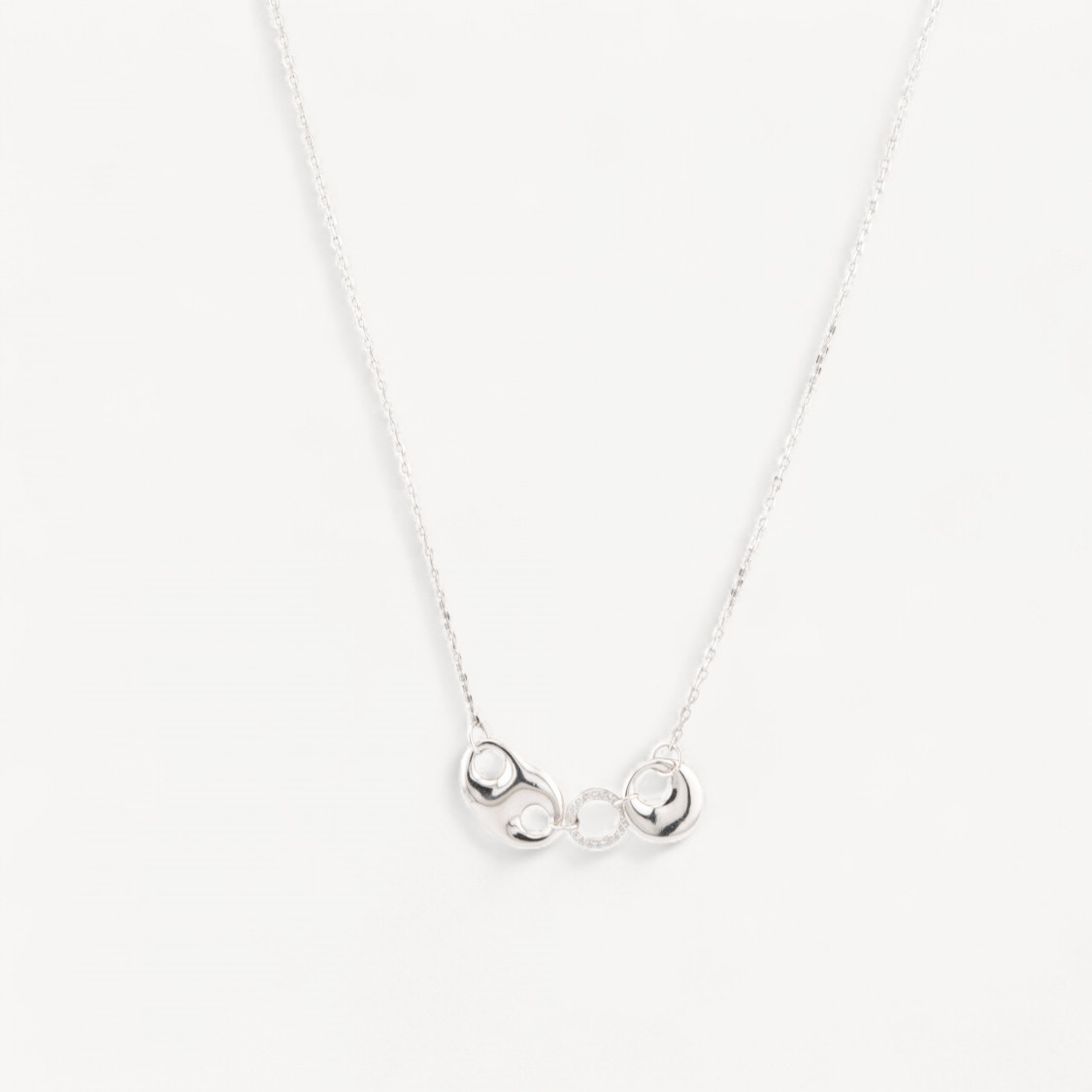 Collana In Argento 925 Con Pendenti Con Zirconi-COLLIERS EN ARGENT 925 | Worldofjewel.com