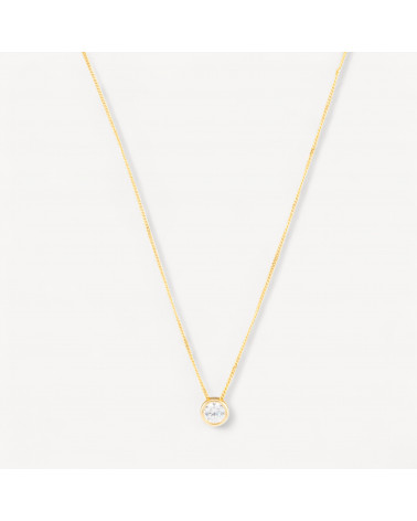 Collana In Argento 925 Con Pendenti Con Zirconi Dorata-COLLIERS EN ARGENT 925 | Worldofjewel.com