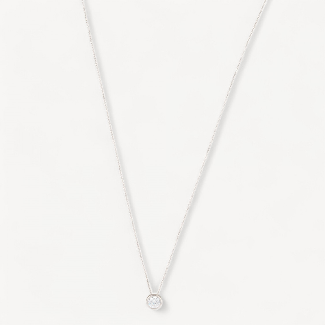 Collana In Argento 925 Con Pendenti Con Zirconi Rodiata-925 SILBER HALSKETTEN | Worldofjewel.com