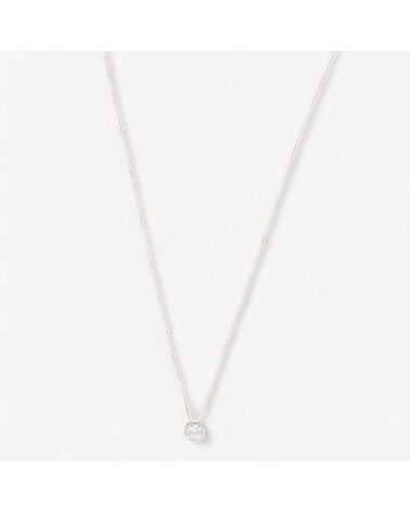 Collana In Argento 925 Con Pendenti Con Zirconi Rodiata-925 SILBER HALSKETTEN | Worldofjewel.com
