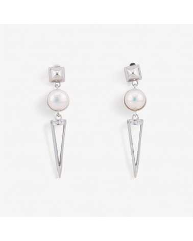 Orecchini In Argento 925 Con Zirconi E Perle Di Fiume-CHIUSURE IN ARGENTO 925 FAI DA TE | Worldofjewel.com