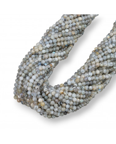 Labradorite Grigia Perlina Tonda Sfaccettata Diamond Cut 3,5mm-LABRADORITE | Worldofjewel.com