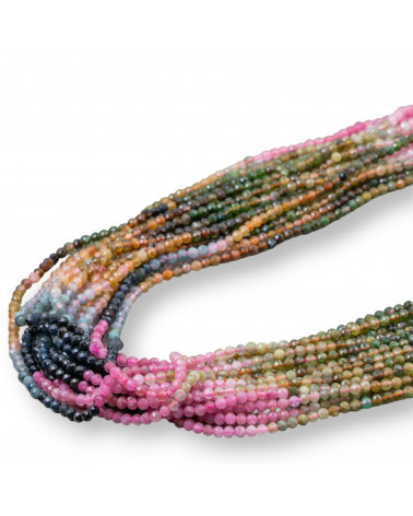 Tormalina Colore Gradiente Perlina Tonda Sfaccettata Diamond Cut 3,5mm-PERLES COUPE DIAMANT | Worldofjewel.com