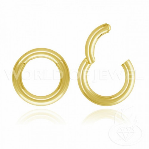 925 Silver Donut Clasp with Invisible Clasp 16mm Barrel 3mm 2pcs Gold