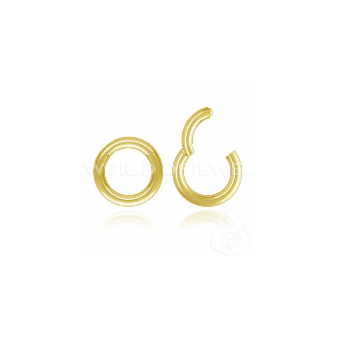 Chiusura Di Argento 925 Gancio A Ciambella Con Chiusura Invisibile 16mm Canna 3mm 2pz Dorato-CHIUSURE IN ARGENTO 925 FAI DA TE | Worldofjewel.com