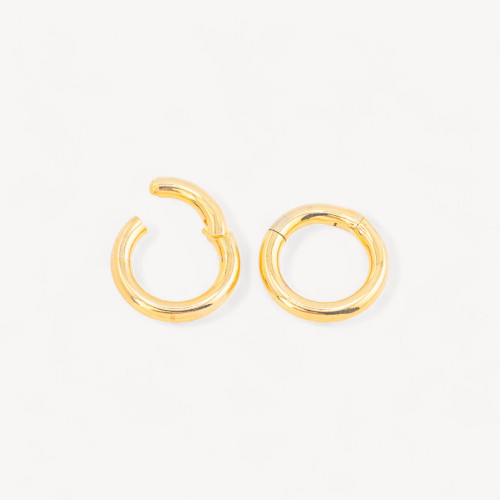 Donut-Verschluss aus 925er Sterlingsilber mit unsichtbarem Verschluss, 20 mm, 2 Stück, Gold