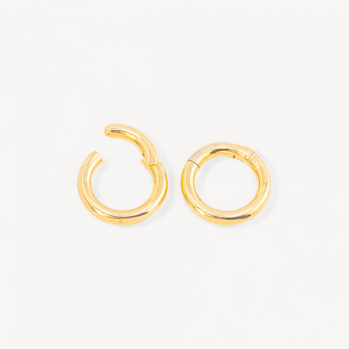 Chiusura Di Argento 925 Gancio A Ciambella Con Chiusura Invisibile 20mm 2pz Dorato-CHIUSURE IN ARGENTO 925 FAI DA TE | Worldofjewel.com