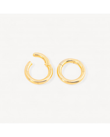 Chiusura Di Argento 925 Gancio A Ciambella Con Chiusura Invisibile 20mm 2pz Dorato-CHIUSURE IN ARGENTO 925 FAI DA TE | Worldofjewel.com