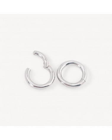 Chiusura Di Argento 925 Gancio A Ciambella Con Chiusura Invisibile 20mm 2pz Rodiato-CHIUSURE IN ARGENTO 925 FAI DA TE | Worldofjewel.com