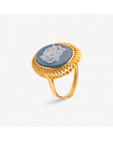 Anello Gioiello In Argento 925 Misura Regolabile Con Castone E Cammeo Di Agata-ANELLI DI ARGENTO 925 | Worldofjewel.com