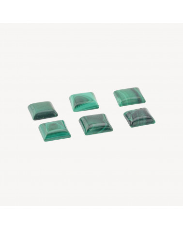 Cabochon Di Malachite a Cuscinetto 10mm 6pz- CABOCHON DI PIETRE DURE | Worldofjewel.com