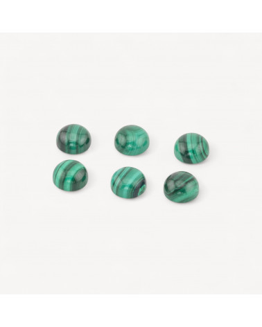 Cabochon Di Malachite Tondo 14mm 6pz- CABOCHON DI PIETRE DURE | Worldofjewel.com