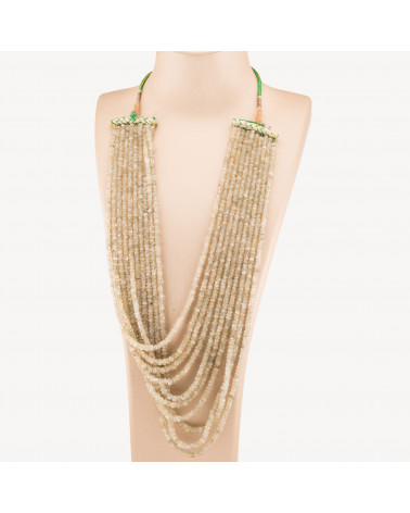 Collana Di Prenite Giallo A Gradazione Rondelle con 10 Fili 4,5x2,5mm-GIOIELLI E BIJOUX LINEA PREMIUM | Worldofjewel.com