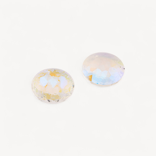 2 piezas de disco facetado de cristal CZ para colgante, diámetro 30 mm, diamante