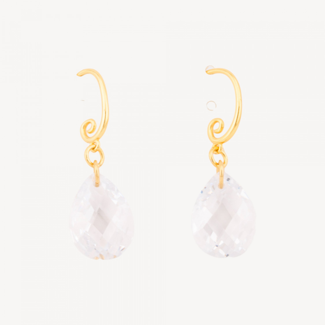 925 Silver Briolette Zirconia Earrings-LUX 925 SILVER AND ZIRCONIA EARRINGS | Worldofjewel.com