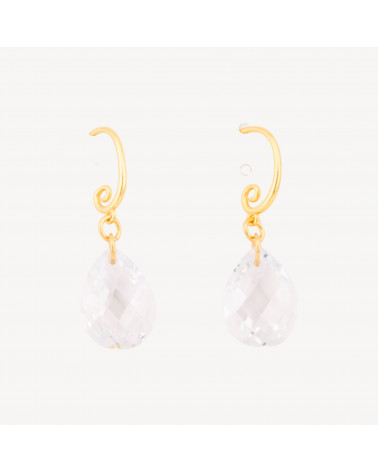 Orecchini In Argento 925 Con Zirconi Briolette-ARGENTO 925 DESIGN ITALY | Worldofjewel.com