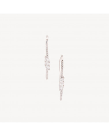 Orecchini In Argento 925 Con Zirconi LUX 3,5x35mm 1 Paia-ORECCHINI ARGENTO 925 LUXE | Worldofjewel.com