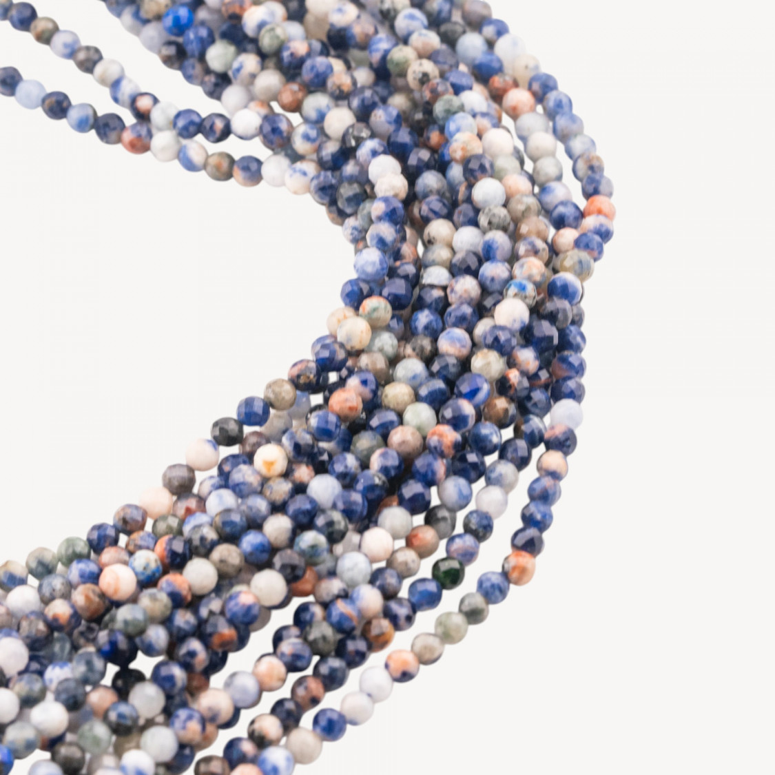 Perles de sodalite taillées en diamant 3,5 mm-PERLES COUPE DIAMANT | Worldofjewel.com