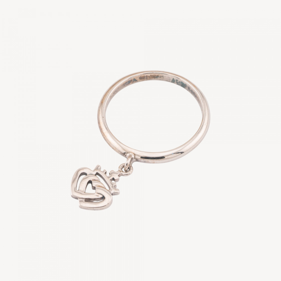Anillo de plata 925 (1 pieza) con corazones cruzados-ANILLOS DE PLATA 925 | Worldofjewel.com
