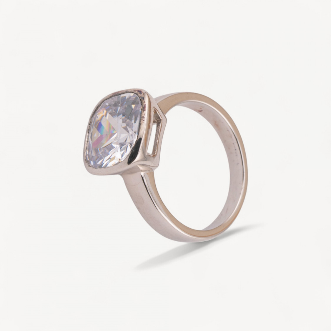 Anello Di Argento 925 1pz con Zircone CZ rettangolare-ΔΑΧΤΥΛΙΔΙΑ 925 ΑΣΗΜΙ | Worldofjewel.com