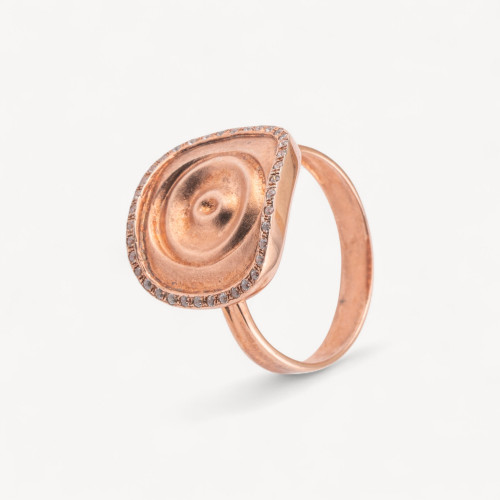 Bague en argent 925 (1 pièce) avec zirconia et œil gravé