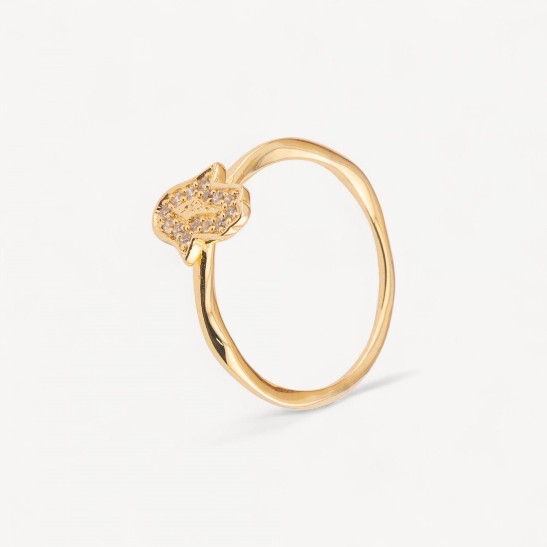 Anello Di Argento 925 1pz Con Zirconi MOD. Mano di Fatima-ANELLI DI ARGENTO 925 | Worldofjewel.com