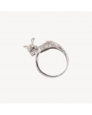 Anello Di Argento 925 1pz Forma Dragone con Zirconi-ANELLI DI ARGENTO 925 | Worldofjewel.com