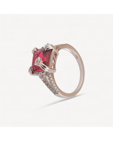 Anello Di Argento 925 1pz Zirconato con Zircone Colorato e Punto Luce Stella-ΔΑΧΤΥΛΙΔΙΑ 925 ΑΣΗΜΙ | Worldofjewel.com