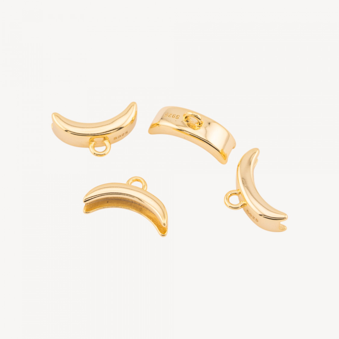 Componente Gancio Pendente Finale In Argento 925 4x14mm 4pz Dorato-CHIUSURE IN ARGENTO 925 FAI DA TE | Worldofjewel.com