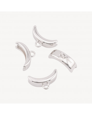 Componente Gancio Pendente Finale In Argento 925 4x14mm 4pz Rodiato-CHIUSURE IN ARGENTO 925 FAI DA TE | Worldofjewel.com