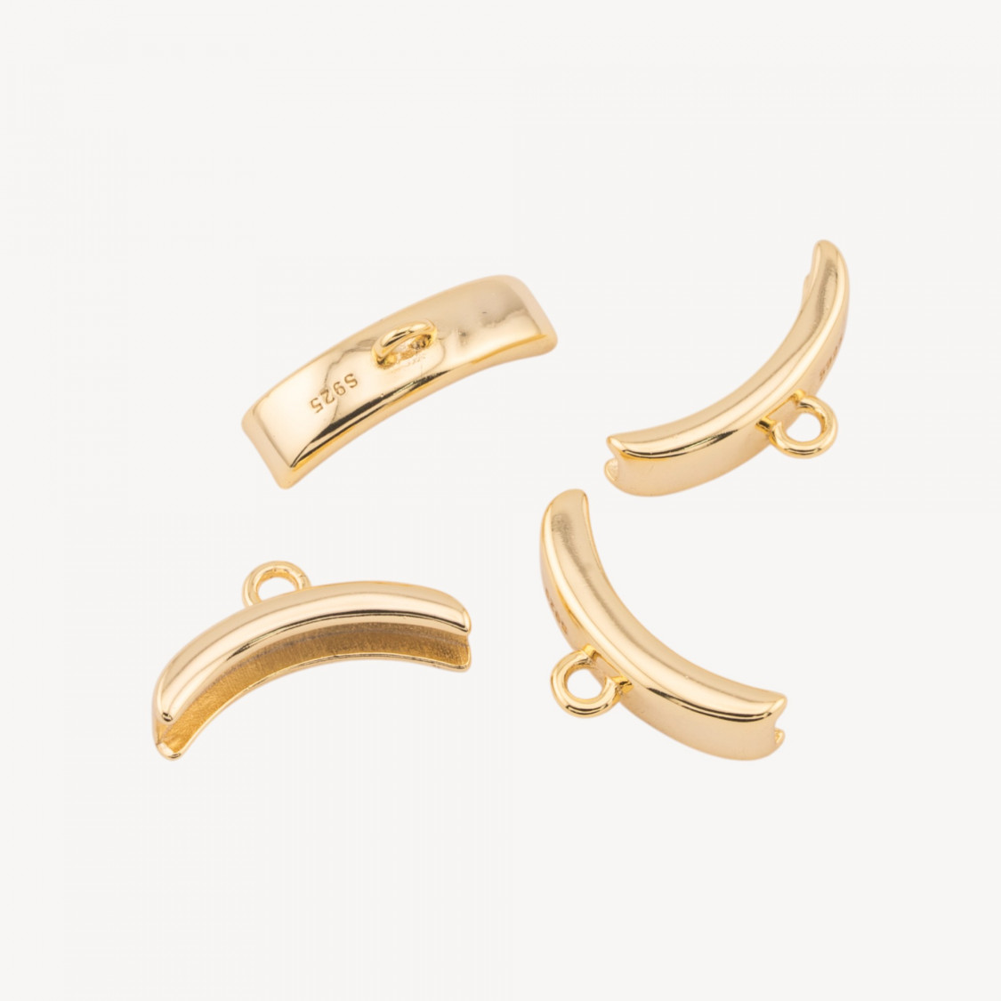 Componente Gancio Pendente Finale In Argento 925 4x16mm 4pz Dorato-CHIUSURE IN ARGENTO 925 FAI DA TE | Worldofjewel.com