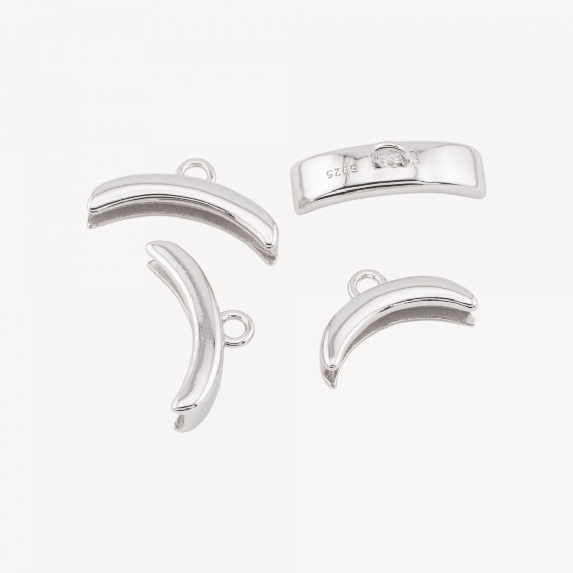 Componente Gancio Pendente Finale In Argento 925 4x16mm 4pz Rodiato-CHIUSURE IN ARGENTO 925 FAI DA TE | Worldofjewel.com