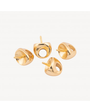 Componente Gancio Pendente Finale In Argento 925 7x7mm 6pz Dorato-CHIUSURE IN ARGENTO 925 FAI DA TE | Worldofjewel.com