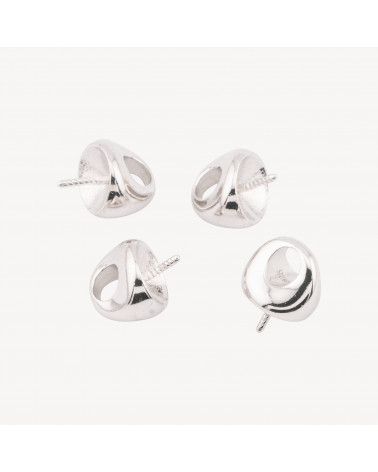 Componente Gancio Pendente Finale In Argento 925 7x7mm 6pz Rodiato-CHIUSURE IN ARGENTO 925 FAI DA TE | Worldofjewel.com