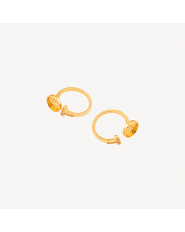 Base Per Anelli Di Argento 925 Misura Regolabile Con Castone 2pz-BASIS FÜR RINGE | Worldofjewel.com