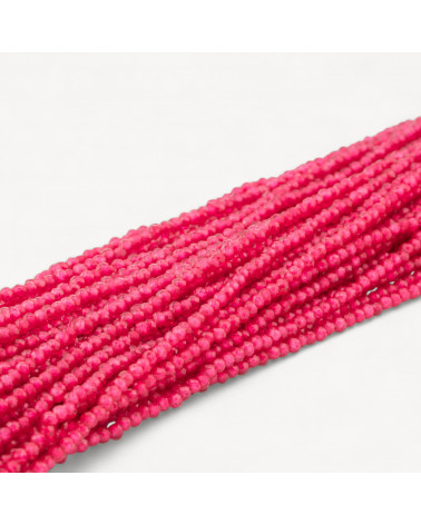 Zirconi Sintetici Perlina Tonda Sfaccettata Diamond Cut 2mm Ruby Fluo-CRISTALLI 10 FILI A 6,90 | Worldofjewel.com