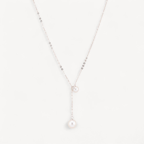 Collier en argent 925 avec perles MOD3892 plaqué rhodium