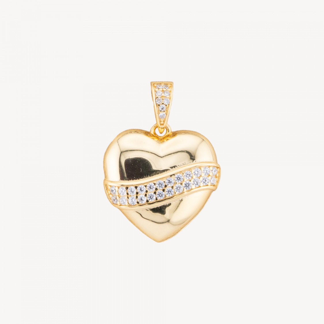 Pendente Ciondolo In Argento 925 Con Zirconi Apribile 18mm MOD4542 1pz Dorato-ARGENT 925 DESIGN ITALIE | Worldofjewel.com