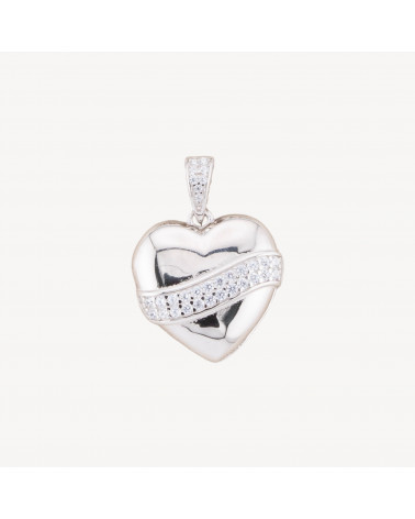 Pendente Ciondolo In Argento 925 Con Zirconi Apribile 18mm MOD4542 1pz Rodiato-SILVER 925 DESIGN ITALY | Worldofjewel.com